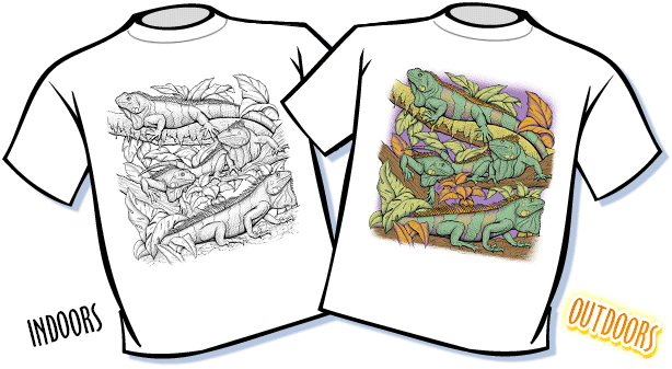 Iguanas Hangin' Color Changing T-Shirt