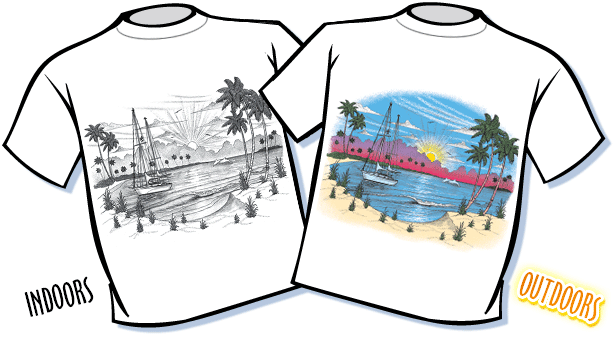 Paradise Beach Color Changing T-Shirt