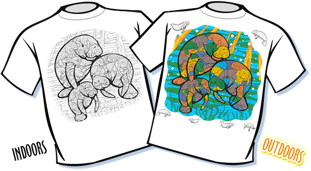Manatee Dream Color Changing T-Shirt - Youth