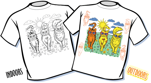 Sun Cats Color Changing T-Shirt
