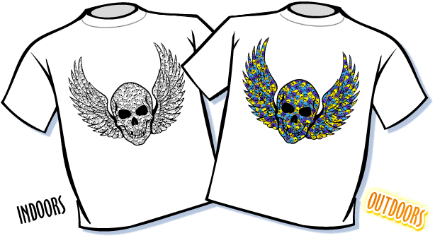 Winged Skull Color Changing T-Shirt