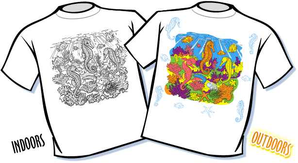 Seahorse Reef Color Changing T-Shirt - Youth