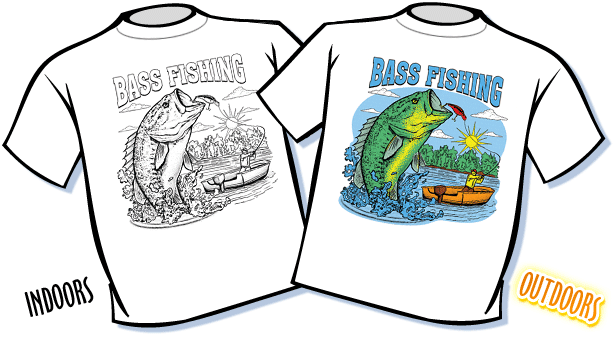 Bass Fishing Color Changing T-Shirt