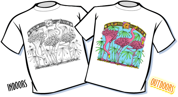 Flamingos Color Changing T-Shirt - Youth