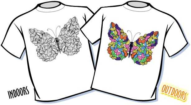 Butterfly Wings Color Changing T-Shirt - Youth