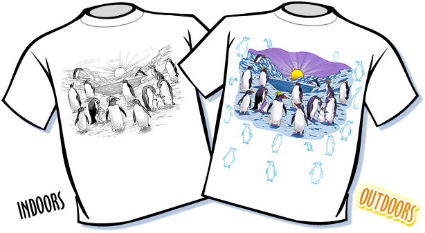 Penguins Color Changing T-Shirt - Youth