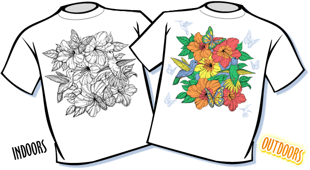 Butterflies & Hummingbirds Color Changing T-Shirt