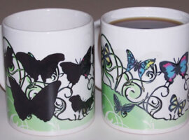 Butterflies Garden Color Changing coffee mug