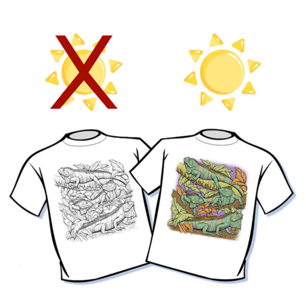 Iguanas Hangin' Color Changing T-Shirt - Youth