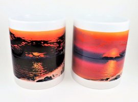 Original Summer Sunset Color Changing coffee mug - Lighthouse sunset