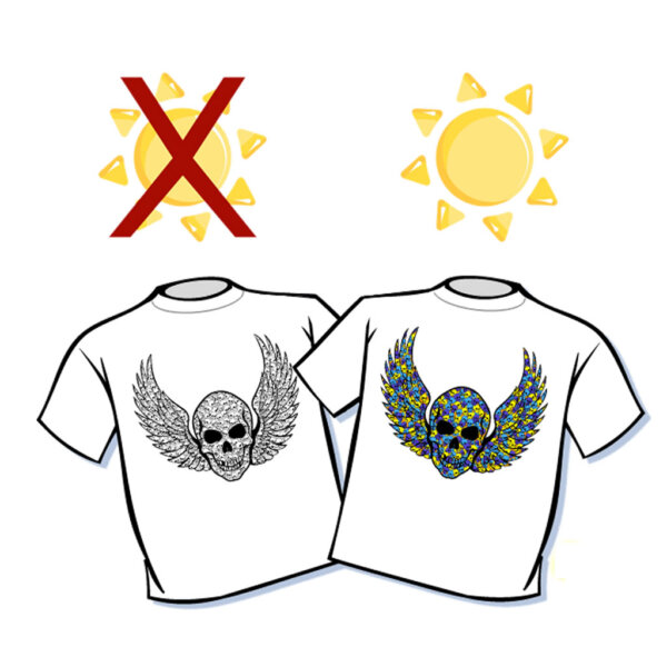 Winged Skull Color Changing T-Shirt - Youth
